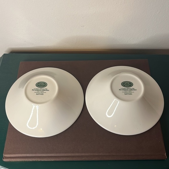 Vintage Portmeirion Seasons Susan Williams Soft Blue w/ Pink Tulip Pastel Bowls - Picture 4 of 7